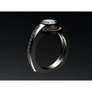 Modern Engagement Ring with Spinning Halo by Regard Jewelry in Austin, Texas - Regard Jewelry