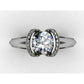 Modern Shoulder Channel Engagement Ring by Regard Jewelry in Austin, Texas - Regard Jewelry