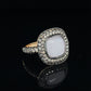 MOTHER OF PEARL RING WITH .95 CTTW ACCENT DIAMONDS SET IN 18 KARAT ROSE GOLD RING AT REGARD JEWELRY - Regard Jewelry