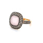 MOTHER OF PEARL RING WITH .95 CTTW ACCENT DIAMONDS SET IN 18 KARAT ROSE GOLD RING AT REGARD JEWELRY - Regard Jewelry
