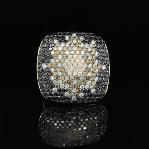 Multi-Colored Diamond Cluster Ring at Regard Jewelry in Austin, Texas - Regard Jewelry