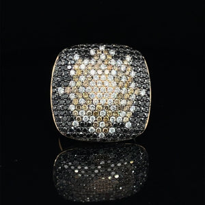 Multi-Colored Diamond Cluster Ring at Regard Jewelry in Austin, Texas - Regard Jewelry