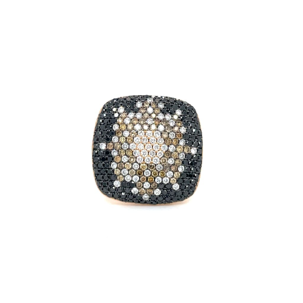 Multi-Colored Diamond Cluster Ring at Regard Jewelry in Austin, Texas - Regard Jewelry