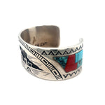 Load image into Gallery viewer, Native American Sterling Silver and Inlay Cuff Bracelet at Regard Jewelry in Austin, Texas - Regard Jewelry

