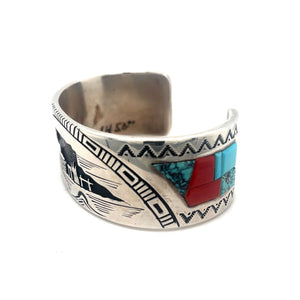 Native American Sterling Silver and Inlay Cuff Bracelet at Regard Jewelry in Austin, Texas - Regard Jewelry