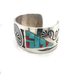 Load image into Gallery viewer, Navajo Sterling Sterling Silver Bracelet By Calvin Peterson at Regard Jewelry in Austin, Texas - Regard Jewelry
