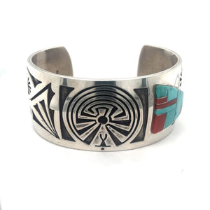 Navajo Sterling Sterling Silver Bracelet By Calvin Peterson at Regard Jewelry in Austin, Texas - Regard Jewelry