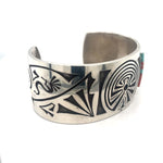 Load image into Gallery viewer, Navajo Sterling Sterling Silver Bracelet By Calvin Peterson at Regard Jewelry in Austin, Texas - Regard Jewelry
