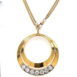 Old European Cut Diamond Estate Necklace and Chain at Regard Jewelry in Austin, Texas - Regard Jewelry