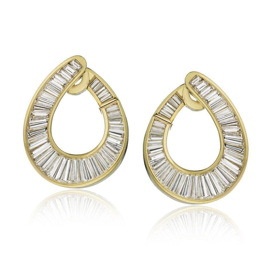 Oscar Heyman Baguette Diamond Vintage Earrings at Regard Jewelry in Austin, Texas - Regard Jewelry