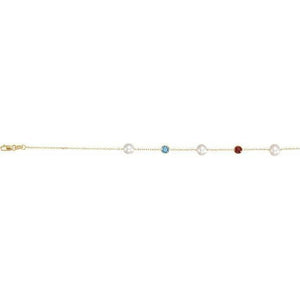 Pearl & Multi-Gemstone Station Necklace at Regard Jewelry in Austin, Texas - Regard Jewelry