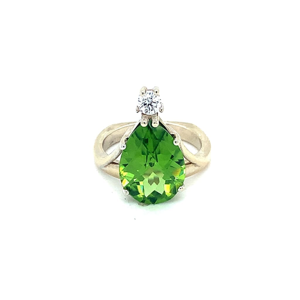 Peridot Ring Set in 14 Yellow Gold at Regard Jewelry in Austin, Texas - Regard Jewelry