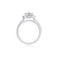 Petite Cushion Halo Engagement Ring with Round Center by Ron Rosen at Regard Jewelry in Austin, - Regard Jewelry