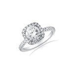 Load image into Gallery viewer, Petite Cushion Halo Engagement Ring with Round Center by Ron Rosen at Regard Jewelry in Austin, - Regard Jewelry
