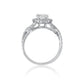 Petite Oval Halo Engagement Ring with Cross Over Shank by Ron Rosen at Regard Jewelry in Austin, - Regard Jewelry