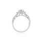 Petite Round Halo Engagement Ring with Cross Over Shank by Ron Rosen at Regard Jewelry in Austin, - Regard Jewelry