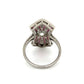 Platinum 1.00 ct Old Euro Cut Diamond With Accent Rubies and Diamond Ring at Regard Jewelry in Austin, Texas - Regard Jewelry