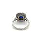 Platinum 1.10ct Asscher Sapphire with 1.30tcw French & OEC