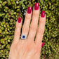 Platinum 1.10ct Asscher Sapphire with 1.30tcw French & OEC