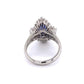 Platinum 1.26ct Long Oval Sapphire & 1.02tcw Diamond Ballerina Ring 7.7g, s5.75 at Regard Jewelry in - Regard Jewelry