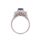 Platinum 1950's Oval Sapphire and Diamond Ring at Regard Jewelry in Austin, Texas - Regard Jewelry