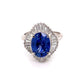 Platinum 3.43ct Oval Sapphire & .92tcw Diamond Ring 8.1g, 5.5 at Regard Jewelry in Austin, Texas - Regard Jewelry