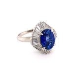 Load image into Gallery viewer, Platinum 3.43ct Oval Sapphire &amp; .92tcw Diamond Ring 8.1g, 5.5 at Regard Jewelry in Austin, Texas - Regard Jewelry
