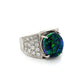 Platinum 3.48ct Black Harlequin Opal & 1.33tcw Diamond Ring 13.7g, s5.75 at Regard Jewelry in - Regard Jewelry