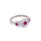 Platinum 3 Ruby Flower Band Ring at Regard Jewelry in Austin, Texas - Regard Jewelry