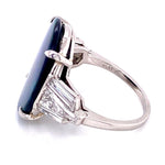 Load image into Gallery viewer, Platinum 5.80ct Black Opal &amp; 1.00tcw Diamond Ring, s7 at Regard Jewelry in Austin, Texas - Regard Jewelry
