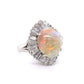 Platinum 5.82ct Australian White Opal & 2.81tcw diamond Ballerina Ring c1960's, s6.25 at Regard - Regard Jewelry