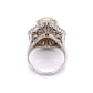 Platinum 5.82ct Australian White Opal & 2.81tcw diamond Ballerina Ring c1960's, s6.25 at Regard - Regard Jewelry