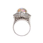 Platinum 5.82ct Australian White Opal & 2.81tcw diamond Ballerina Ring c1960's, s6.25 at Regard - Regard Jewelry