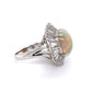 Platinum 5.82ct Australian White Opal & 2.81tcw diamond Ballerina Ring c1960's, s6.25 at Regard - Regard Jewelry