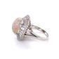 Platinum 5.82ct Australian White Opal & 2.81tcw diamond Ballerina Ring c1960's, s6.25 at Regard - Regard Jewelry
