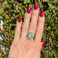 Platinum.68tcw Emerald Cut Diamonds 1.14tcw Emerald &.42tcw