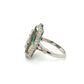 Platinum.68tcw Emerald Cut Diamonds 1.14tcw Emerald &.42tcw