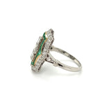 Load image into Gallery viewer, Platinum.68tcw Emerald Cut Diamonds 1.14tcw Emerald &amp;.42tcw
