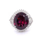 Platinum 8.76ct Rhodolite Garnet & .95tcw Diamond Ring 12.1g, s6.25 at Regard Jewelry in Austin, - Regard Jewelry