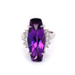 Platinum 8ct Navette Amethyst & .38tcw Diamond Ring 12.1g, s6.25 at Regard Jewelry in Austin, Texas - Regard Jewelry
