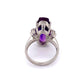 Platinum 8ct Navette Amethyst & .38tcw Diamond Ring 12.1g, s6.25 at Regard Jewelry in Austin, Texas - Regard Jewelry