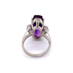 Load image into Gallery viewer, Platinum 8ct Navette Amethyst &amp; .38tcw Diamond Ring 12.1g, s6.25 at Regard Jewelry in Austin, Texas - Regard Jewelry
