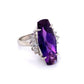Platinum 8ct Navette Amethyst & .38tcw Diamond Ring 12.1g, s6.25 at Regard Jewelry in Austin, Texas - Regard Jewelry