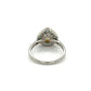 Platinum.93ct Light Yellow Pear Rose Cut Diamond.70tcw