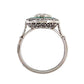 Platinum Art Deco 1.71tcw Diamond & Emerald Ring 4.8g, s7.75 at Regard Jewelry in Austin, Texas - Regard Jewelry