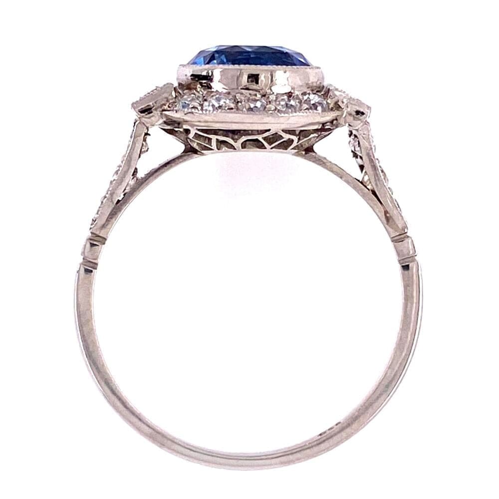 Regard Jewelry - Platinum Cabochon Sapphire and Diamond