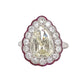 Platinum Art Deco Pear Shape Diamond and Ruby Ring at Regard Jewelry in Austin, Texas - Regard Jewelry