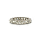 Platinum Art Deco Revival 5.32tcw French Cut Diamond Engraved Eternity Band 5.0g, s6.5 at Regard - Regard Jewelry