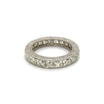 Load image into Gallery viewer, Platinum Art Deco Revival 5.32tcw French Cut Diamond Engraved Eternity Band 5.0g, s6.5 at Regard - Regard Jewelry

