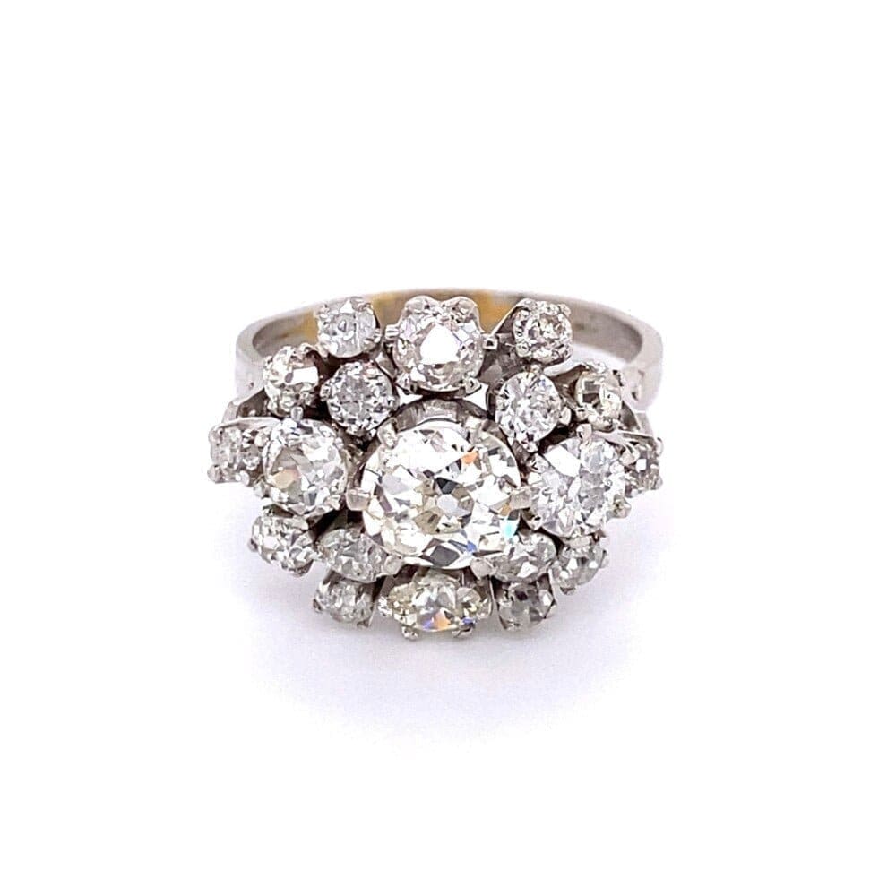 Platinum Art Deco Ring with Old Cushion Diamond at Regard Jewelry in Austin, Texas - Regard Jewelry